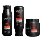 Kit Shampoo Condicionador e Máscara Capilar Cabelos Crespos 4A 4B 4C Vult