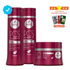 Kit Shampoo Condicionador E Máscara Pós Progressiva P - Haskell