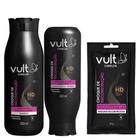 Kit Shampoo Condicionador e Saché Choque Reconstrução Vult