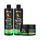 Kit Shampoo Condicionador Mascara Cachos Fio Forte Milcy