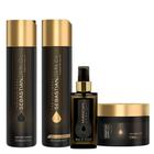 Kit Shampoo Condicionador Máscara E Óleo Sebastian Dark Oil