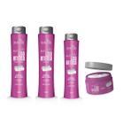 Kit Shampoo Condicionador Máscara Leave-in Mega Liso Mahair