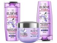 Kit Shampoo e Condicionador 200ml + Máscara 300g Hidra Hialurônico Preenchedor Elseve Loreal Paris Hidratação Profunda