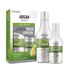 Kit Shampoo e Condicionador Inoar Argan Infusion Liso e Sedoso 500+250ml Óleo de Argan Jasmin Pantenol Fios Alinhados