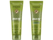 Kit Shampoo e Condicionador Inoar Óleo de Argan Hidratante 240ml Resistência Força Controle de Volume Ouro Marroquino