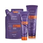 Kit Shampoo Finalizador Leave in refil Máscara Capilar Hidratação Liso Intenso Siàge Eudora