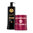 Kit Shampoo Haskell Cavalo Forte 1L +Máscara Quina Rosa 500g