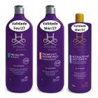 Kit Shampoo Neutro Condicionador Desembaraço Máscara Liso Perfeito Pet Society Cães e Gatos