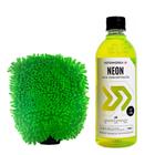 Kit Shampoo Neutro Neon Autoamerica 500ml + Luva Microfibra