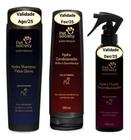 Kit Shampoo Pelos Claros Condicionador e Fluído Desembaraço Pet Society para Cães e Gatos