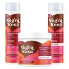 Kit Shampoo Reconstrução Tutano 300ml + Condicionador 300ml + Máscara Capilar 500g Negra Rosa