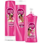 Kit Shampoo Seda + Condicionador + Creme Pentear Cabelos Crespos Tiana 300ml