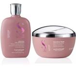 Kit Shampoo Semi Di Lino Moisture 250Ml E Máscara De 200Ml