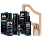 Kit Shampoo Tônico Preenchedor E Pente Regua Barba Robusta