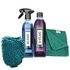 Kit Shampoo V-floc Blend Cera Carnaúba + Toalha e Luva Tentaculos Microfibra - Vonixx