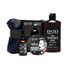 Kit Shampoo Whiskey + Pomada Walk + Oleo de Barba + Necessaire Triple Pack QOD Barber Shop