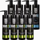 Kit Shaving Gel De Barbear Big Barber Lemon + Menthol 750ml Caixa Com 8 Unidades