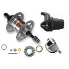 Kit Shimano Nexus Inter 3 SG-3R40, trocador SL-3S42 - 36f - prata