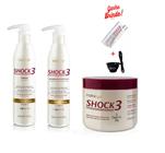 Kit Shock3 Óleo De Argan Shampoo + Regenerador E Máscara