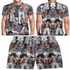 Kit Short + Camiseta Masculino Adulto e Infantil Anime Goku Top