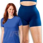 Kit Short Legging Cós Alto + Camiseta Academia Fitness Corrida Dry PLT 382 - IRON