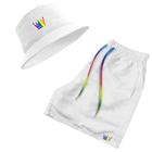 Kit Short Praia + Chapeu Bucket Hat Masculino Com Cordao LGBT