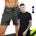 Kit Shorts Bermuda TACTEL GROSSO ELITE + Camiseta MASCULINA ALGODÃO Corrida Fitness Academia 708