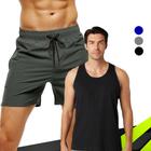 Kit Shorts Bermuda TACTEL GROSSO ELITE + REGATA Academia Fitness MASCULINO Corrida ALGODÃO 709 - Iron