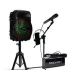 Kit Show Polyvox Caixa de som 10" + Tripés + Mic com Fio