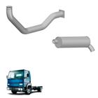 Kit Silencioso Com Tubo Motor Ford Cargo 2422e Aço Completo