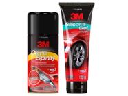Kit Silicone Gel Painel + Cera Protetora Spray 3M