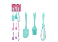 Kit Silicone Lilas 3 Peças Espátula Bate Clara E Pincel