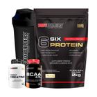 Kit Six Protein 2Kg+ Bcaa 4,5 100G+ Power Creatina 100G - Bodybuilders