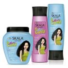 Kit Skala Mais cachos shampoo, condicionador e creme de tratamento