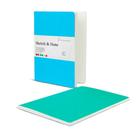 Kit SketchBook Note A6 20 Folhas 125g Azul Verde Hahnemuhle