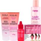 Kit skincare Rosa Mosqueta, Cravos, Espinhas, Clareador Melasma - Resultado Garantido