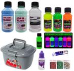 Kit Slime Para Menino, Cola Azul Cola Verde e Colas Neon