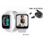 Kit SmartWatch Relogio D20 Pro Adulto e Criança + Fone Sem Fio Bluetooth Dots V5.0