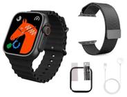 Kit Smartwatch Relógio W68 Ultra Mini Original C/Pulseira e Pelicula Oceano Extra Tela 41mm Nf