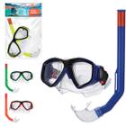 Kit Snorkel Mergulho Juvenil Diversão na Água Máscara de Natação Resistente