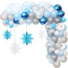 Kit Snowflake Balloon Garland Arch Skylety 76 peças