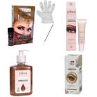 Kit Sobrancelhas Henna Indiana Beauty Gel Acelerador Crescimento e Calmante Profissional Depilação