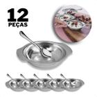 Kit Sobremesa 12 24 36 48 Peças Em Inox Com Jogo De Potes Tigelas E Colheres