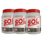 Kit Soda Cáustica Sol 1kg - Concentração 96% A 99% - 3 Unidades
