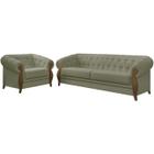 Kit Sofa 244 cm E Poltrona Decorativa Murano Veludo SL 940 Moll