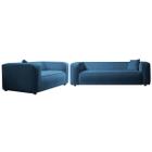 Kit Sofá 3 Lugares 200cm e Poltrona Decorativa Escritório Orgânico Cecília Linho - ADJ Decor