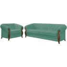 Kit Sofa e Poltrona Decorativa Murano Veludo SL 946 Moll - Molufan