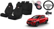 Kit Sofisticação Strada 2019-2024 + Capa Volante + Chaveiro Fiat