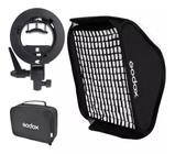 Kit Softbox Dobravel 60x60cm + Suporte + Disufor + Bolsa