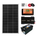 Kit Solar para Starlink  06h/dia (até 640 Wh/dia) 12V/220V Bateria Moura